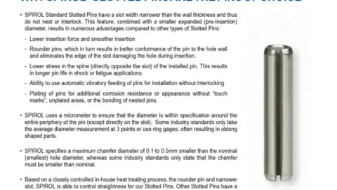 Slotted Spring Pins Design Guide | PDF | Stainless Steel | Steel